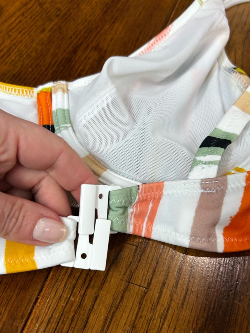 Freya Shell Island Bikini High Waist Full Bust Top, Medium, NWT, White Orange - Picture 9 of 16